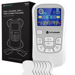 TENS EMS Machine, Electric Muscle, Joint Pain Relief & Massager Wireless