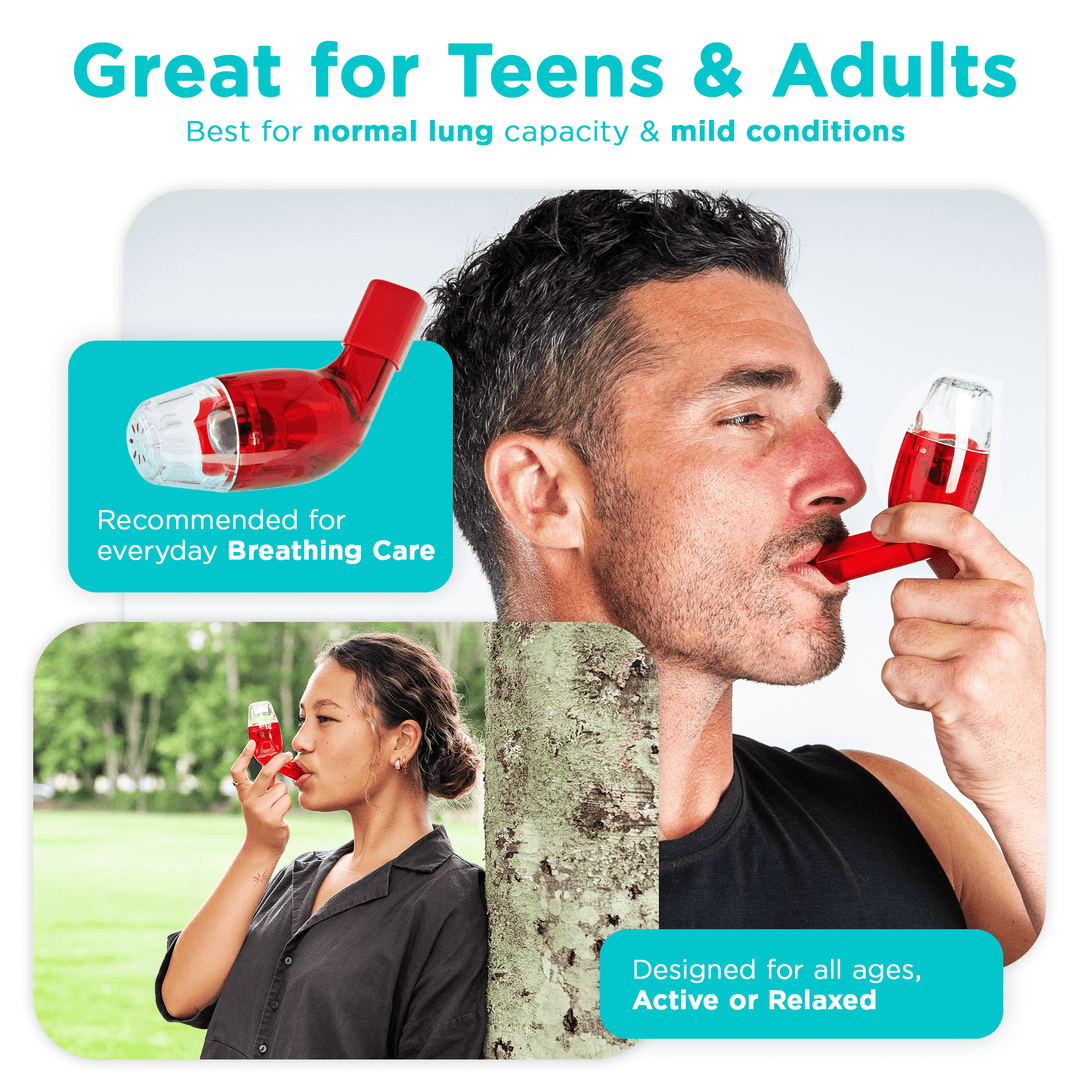 AirPhysio Limited Edition Air Physio Red Average Lung Capacity - TipTop Health