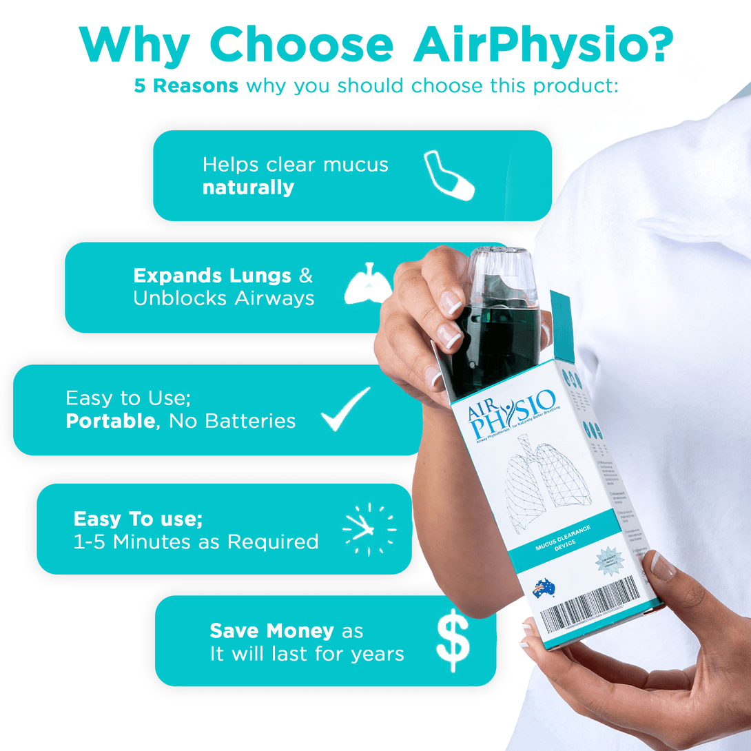 AirPhysio Mucus Removal Tool Oscillating Pressure Device - TipTop Health