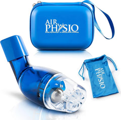 AirPhysio Teal OPEP Breathing Device Bundle with Travel Case & Sleeve