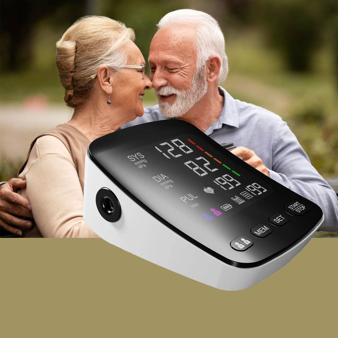 Digital Blood Pressure Monitor BP Machine Upper Arm, Large Colour Screen - TipTop Health