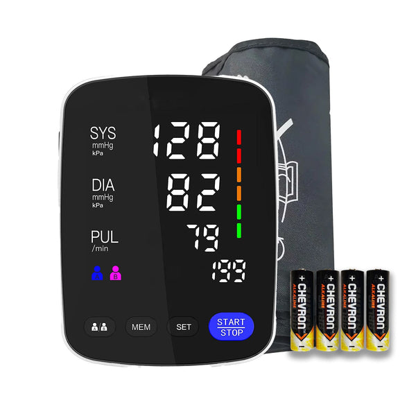 Digital Blood Pressure Monitor BP Machine Upper Arm, Large Colour Screen - TipTop Health
