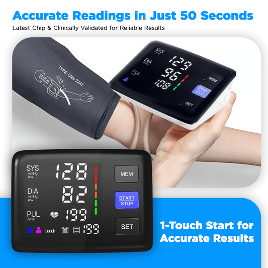Digital Blood Pressure Monitor Home Use Accurate Readings - TipTop Health