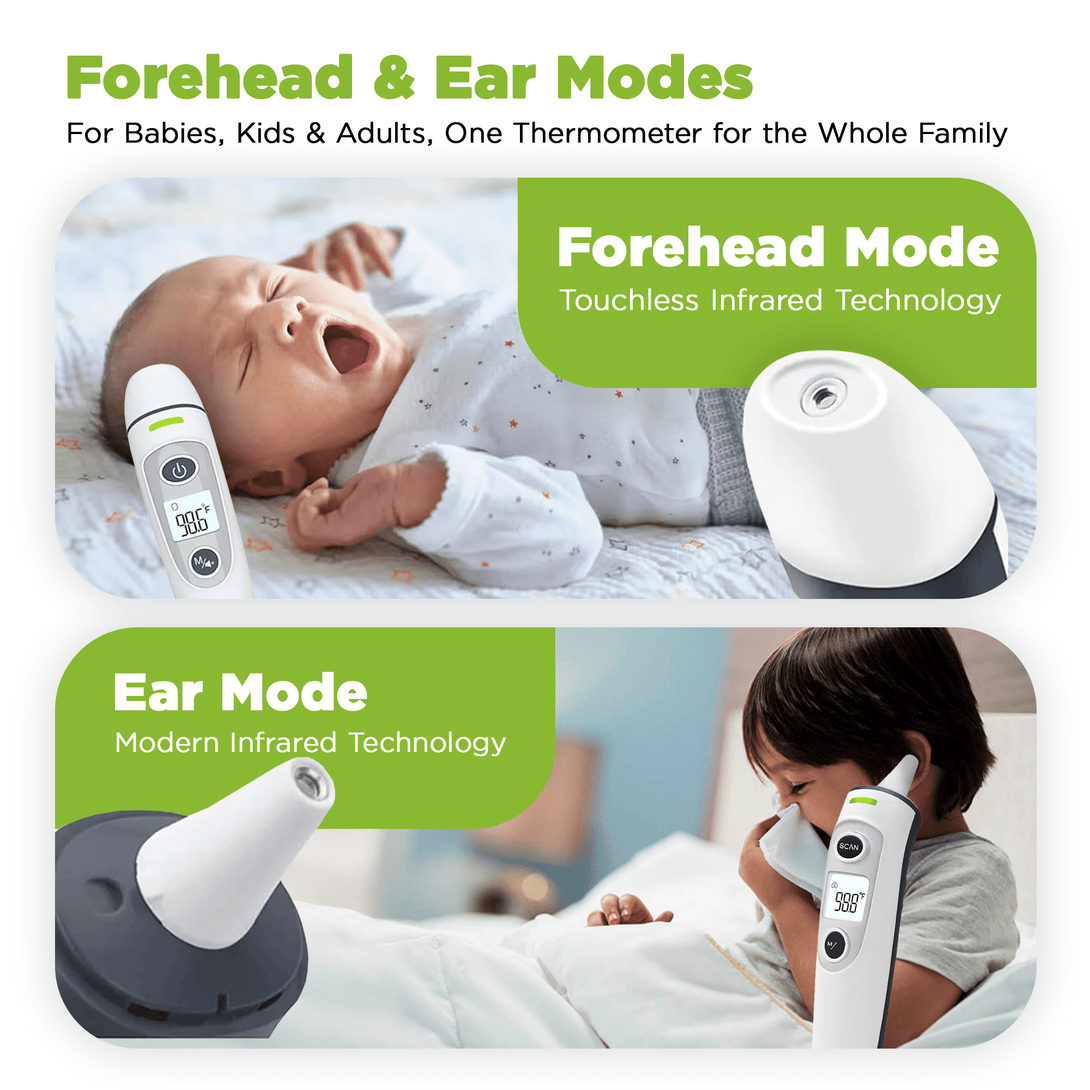 Digital Forehead Thermometer and Ear Baby Adult - TipTop Health