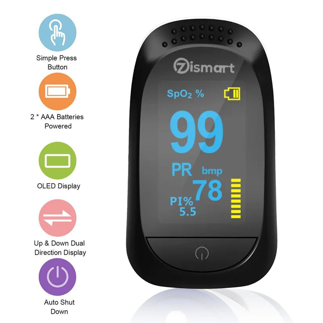 Finger Pulse Oximeter Fingertip Blood Oxygen SPO2 Saturation - TipTop Health