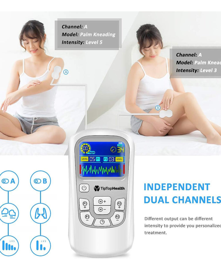 TENS EMS Machine, Electric Muscle, Joint Pain Relief & Massager Wireless - TipTop Health