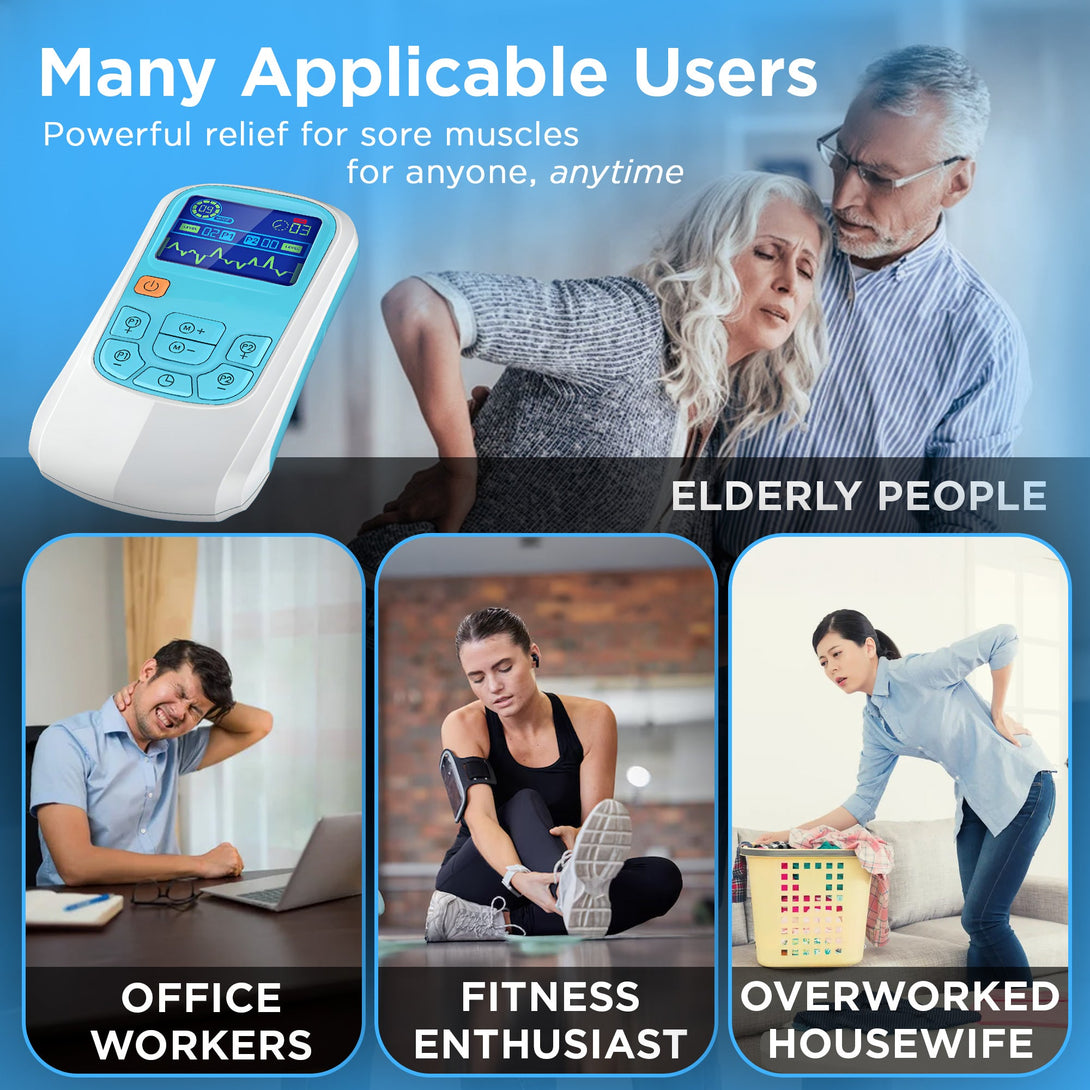 TENS EMS Machine, Electric Muscle, Joint Pain Relief & Massager Wireless - TipTop Health
