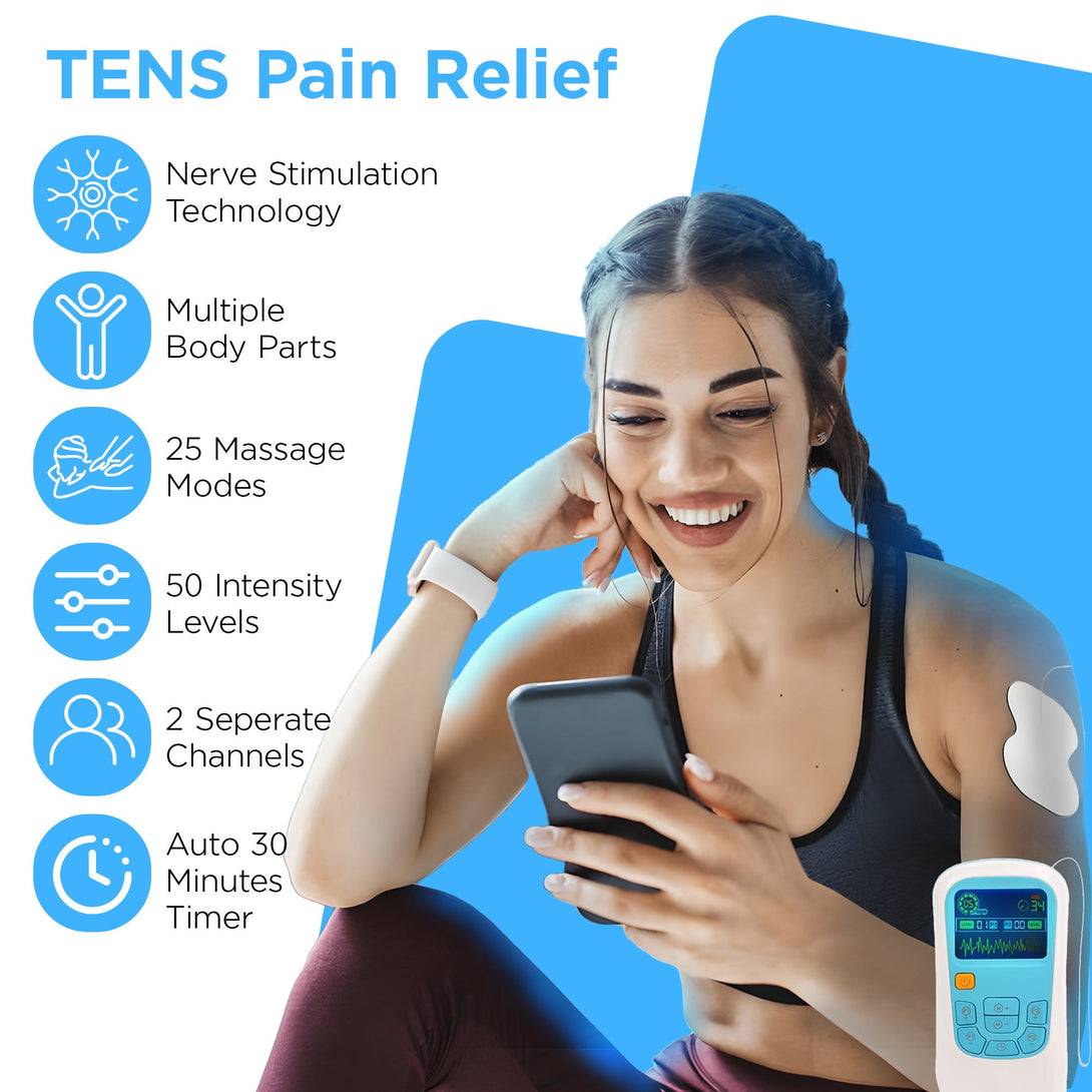 TENS EMS Machine, Electric Muscle, Joint Pain Relief & Massager Wireless - TipTop Health