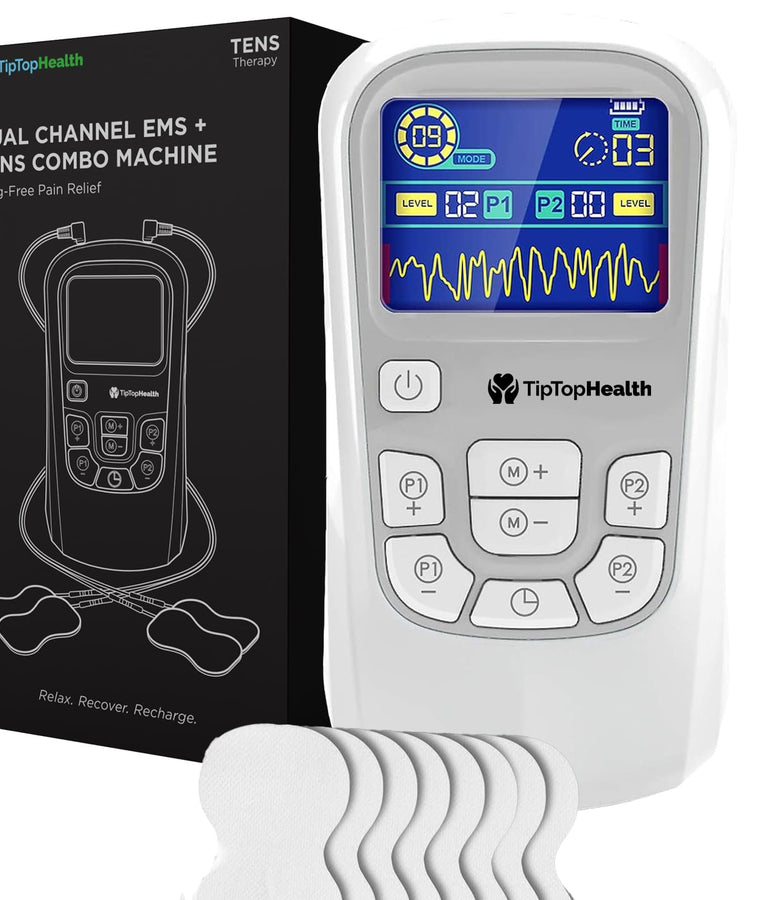 TENS EMS Machine, Electric Muscle, Joint Pain Relief & Massager Wireless - TipTop Health