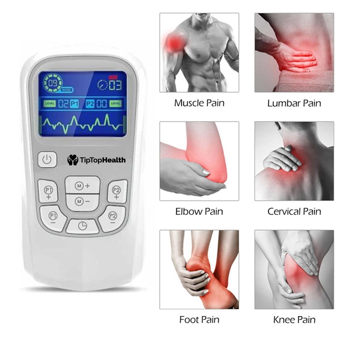 TENS EMS Machine, Electric Muscle, Joint Pain Relief & Massager Wireless - TipTop Health